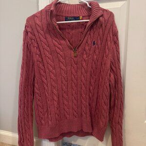 Polo Ralph Lauren Red half zip Sweater Men Size M
